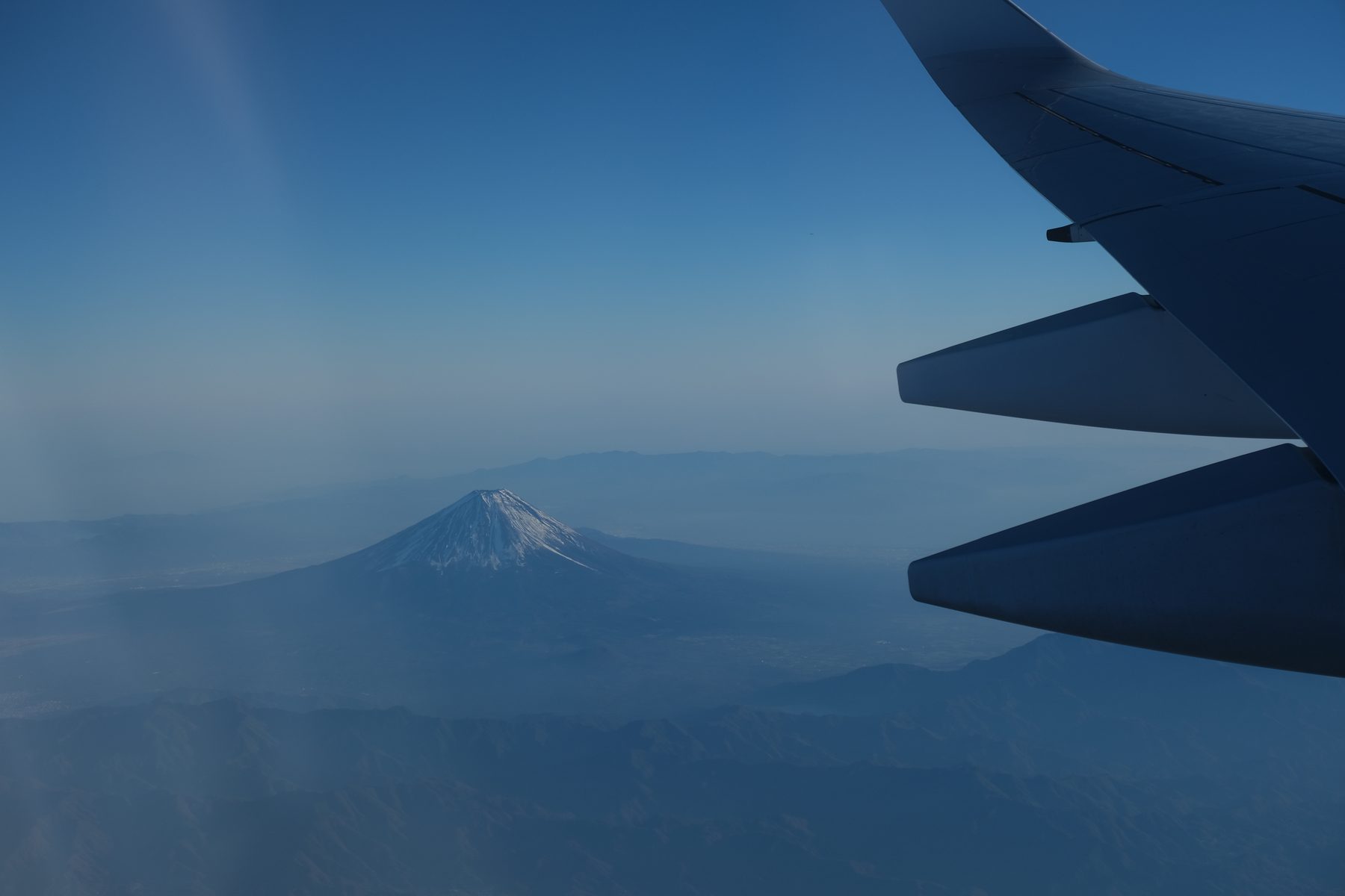 Il Fuji visto dall'aereo