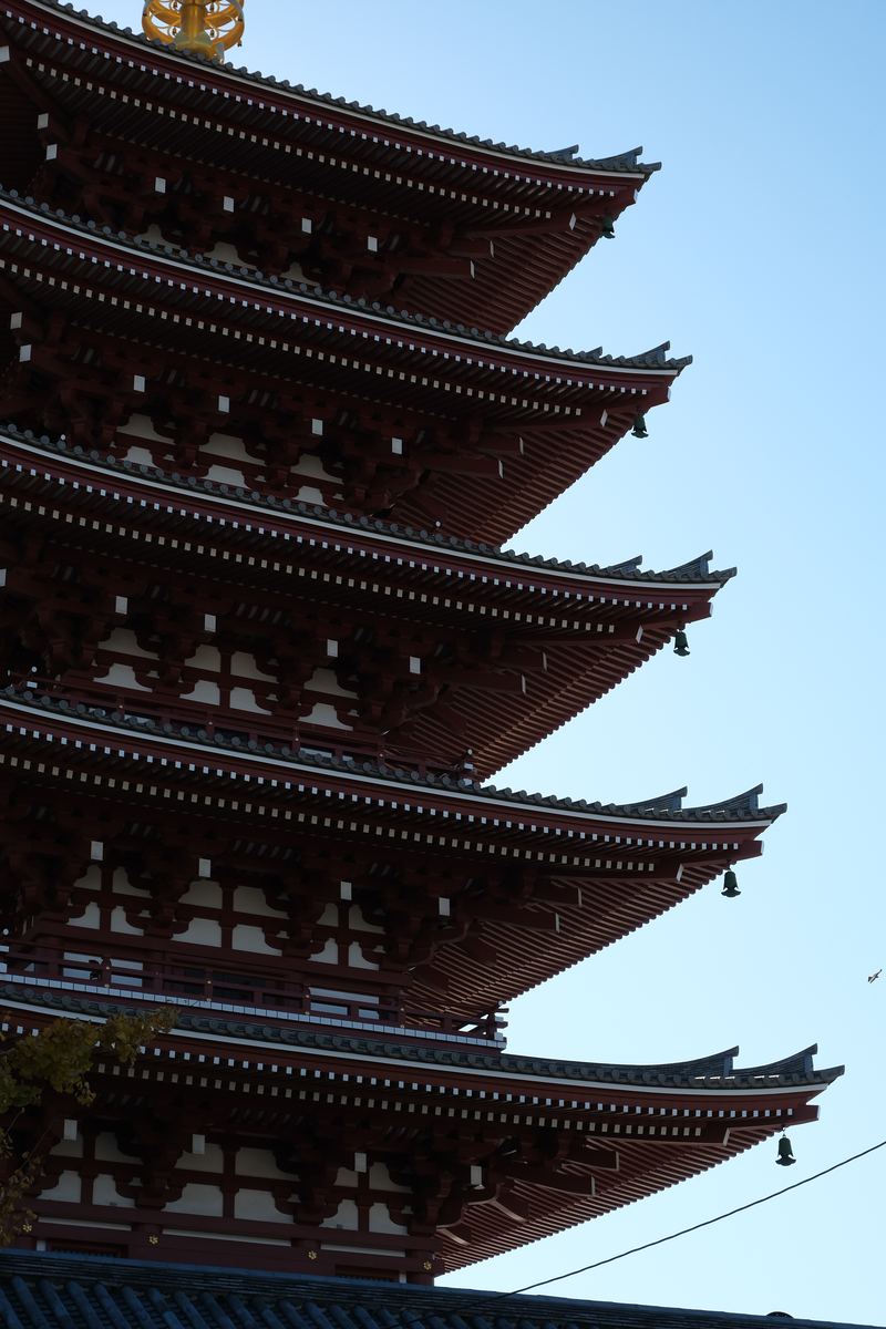 Pagoda del Sensō-ji vista dal basso